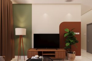 TV Console with feature wall